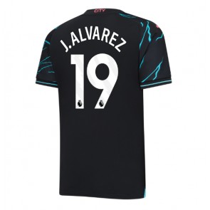 Lacne Muži Futbalové dres Manchester City Julian Alvarez #19 2023-24 Krátky Rukáv - Tretina